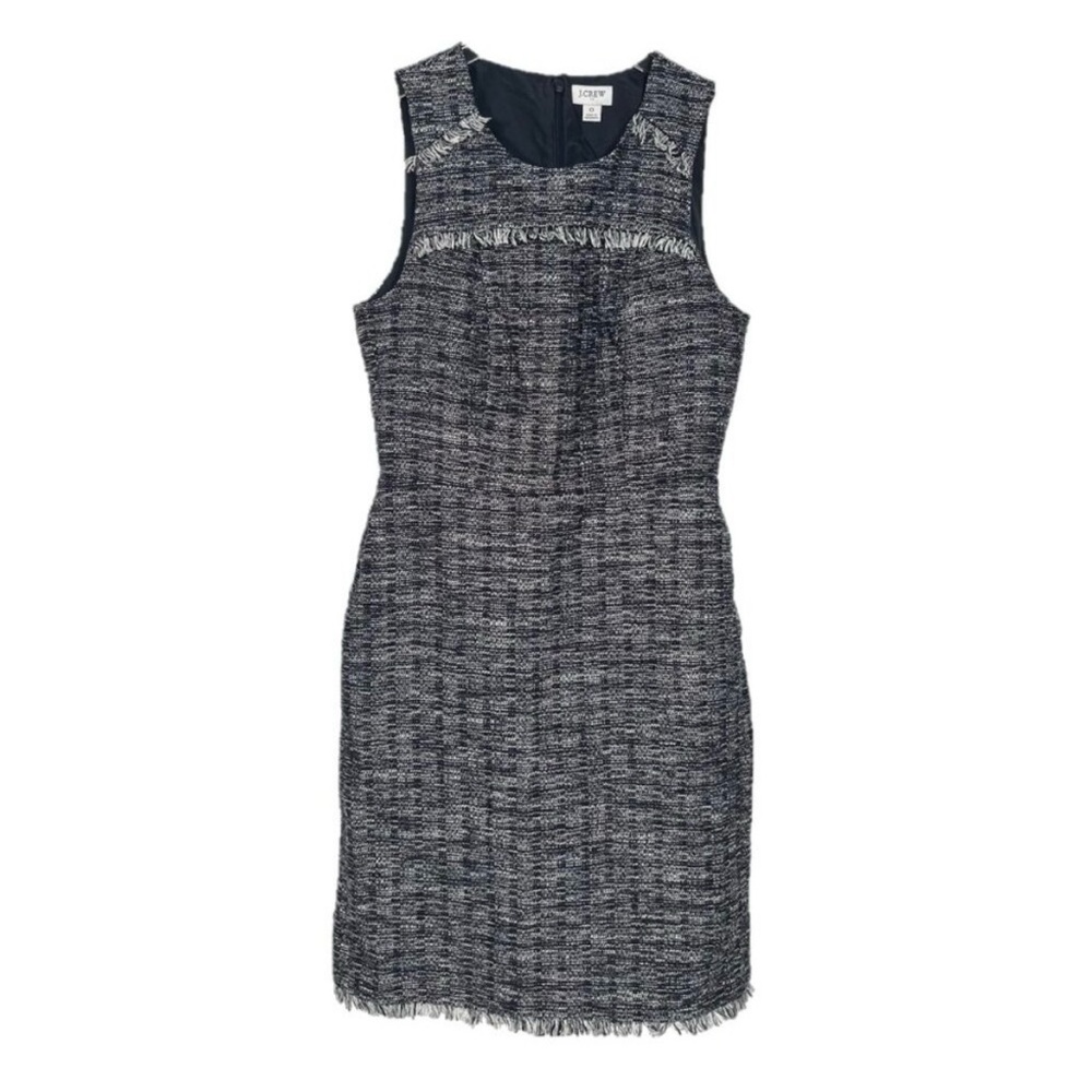 J.Crew Factory Tweed Fringe Sheath Dress